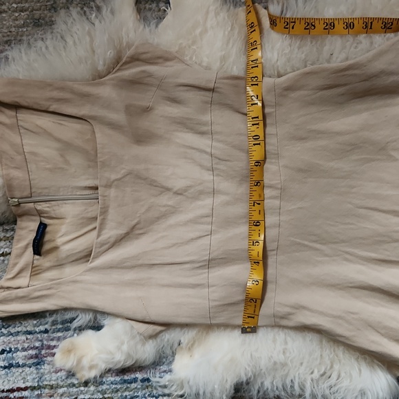 VTG VICTOR VICTORIA Linen Blend Skater Dress sz 8/42 - Picture 10 of 13